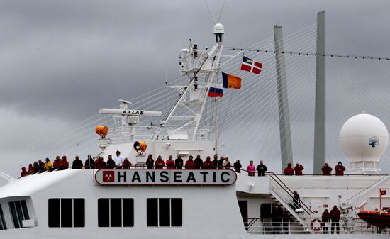 MS Hanseatic cruise ship calls at Vladivostok port