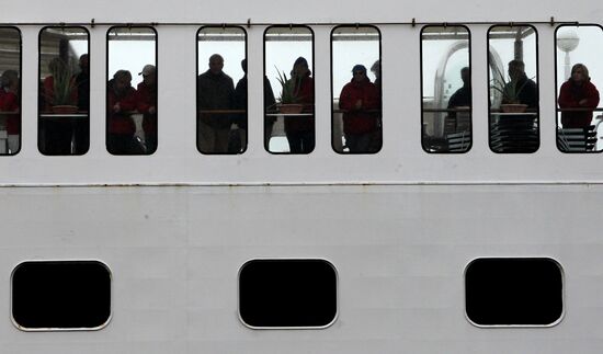 MS Hanseatic cruise ship calls at Vladivostok port