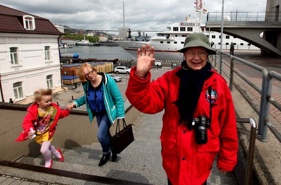 MS Hanseatic cruise ship calls at Vladivostok port