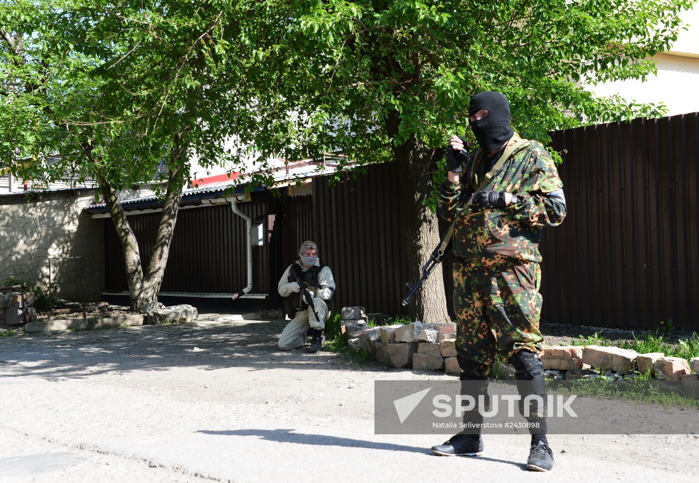 Members of people's volunteer battalion "Vostok" resubordinate Military Unit 3037 in Donetsk