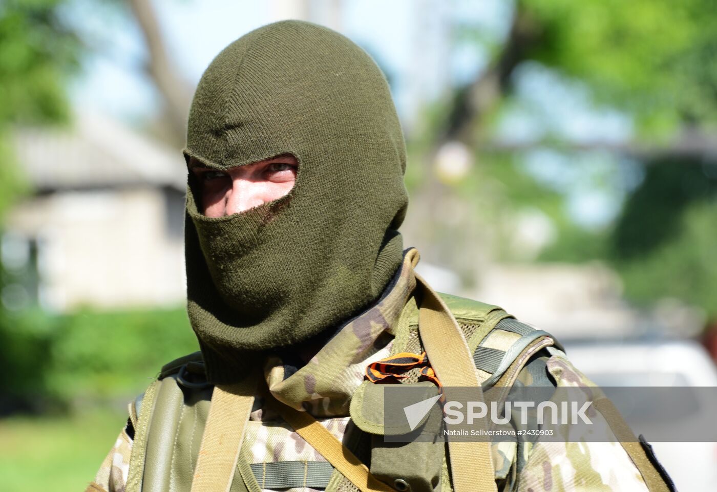 Members of people's volunteer battalion "Vostok" resubordinate Military Unit 3037 in Donetsk