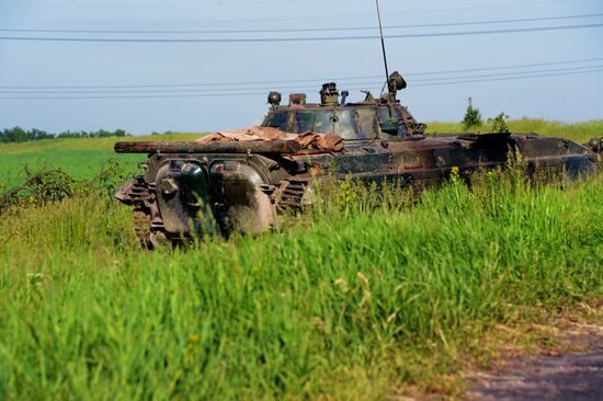 Ukrainian army checkpoints in Donetsk Region