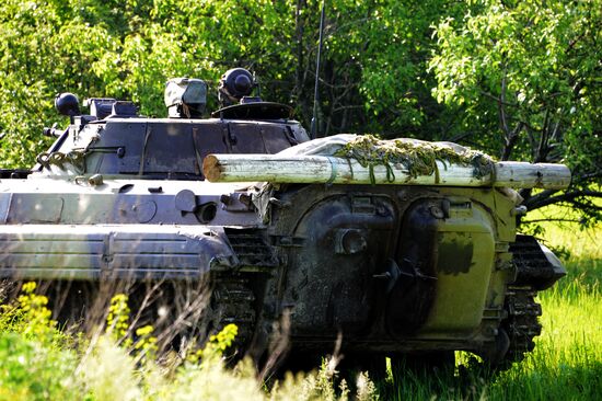 Ukrainian army checkpoints in Donetsk Region