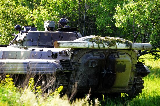 Ukrainian army checkpoints in Donetsk Region