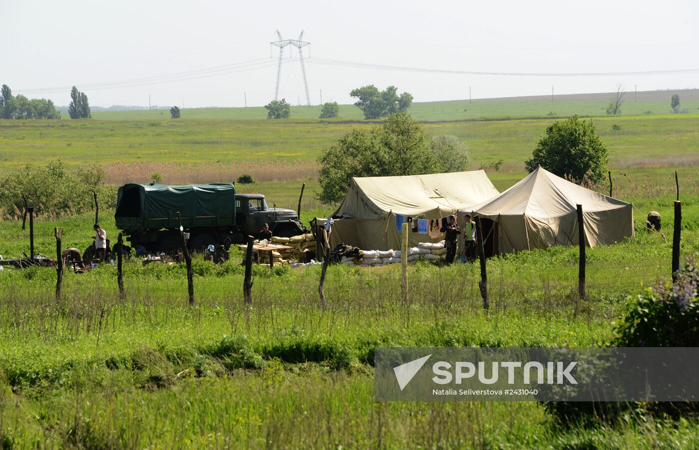 Ukrainian army checkpoints in Donetsk Region