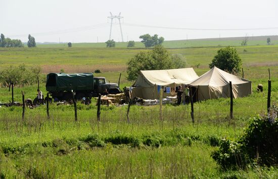 Ukrainian army checkpoints in Donetsk Region