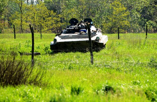 Ukrainian army checkpoints in Donetsk Region