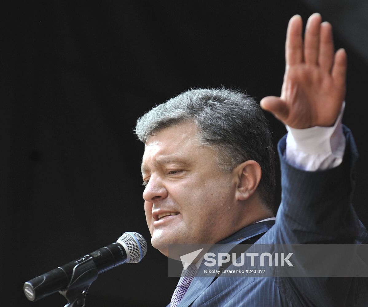 Ukrainian presidential candidate Petro Poroshenko