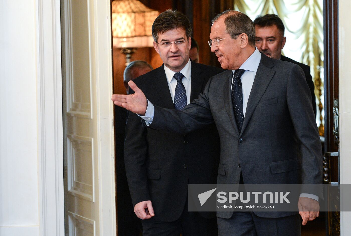 Meeting of Russian Foreign Minister Sergei Lavrov and his Slovak counterpart Miroslav Lajčák