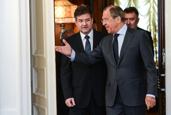 Meeting of Russian Foreign Minister Sergei Lavrov and his Slovak counterpart Miroslav Lajčák
