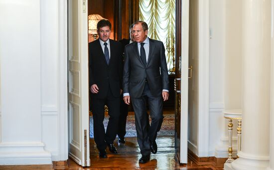 Meeting of Russian Foreign Minister Sergei Lavrov and his Slovak counterpart Miroslav Lajčák
