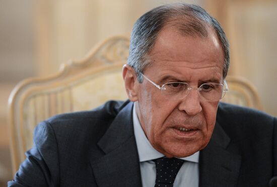 Meeting of Russian Foreign Minister Sergei Lavrov and his Slovak counterpart Miroslav Lajčák