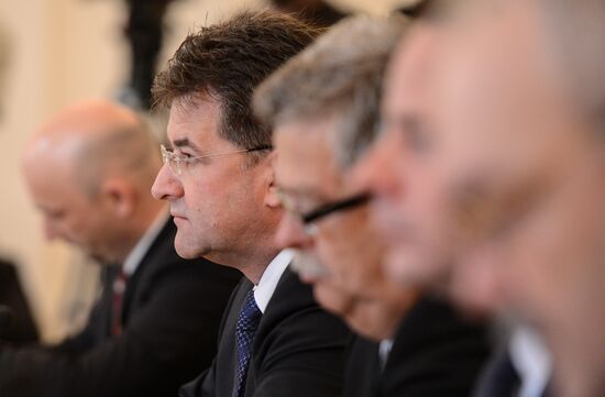 Meeting of Russian Foreign Minister Sergei Lavrov and his Slovak counterpart Miroslav Lajčák