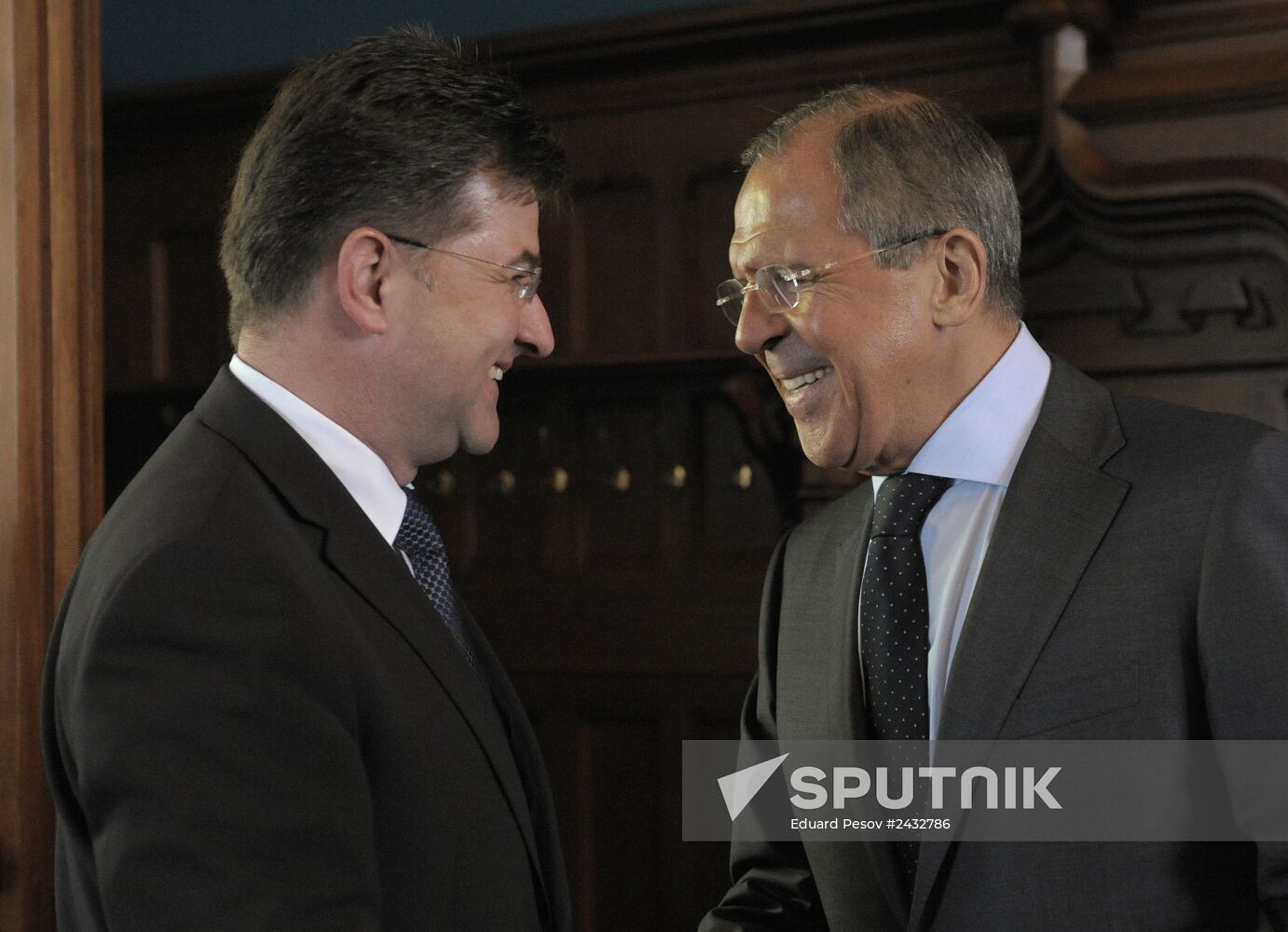 Meeting of Russian Foreign Minister Sergei Lavrov and his Slovak counterpart Miroslav Lajčák