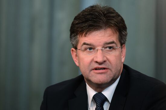 Meeting of Russian and Slovakian Foreign Ministers Sergei Lavrov and Miroslav Lajčák