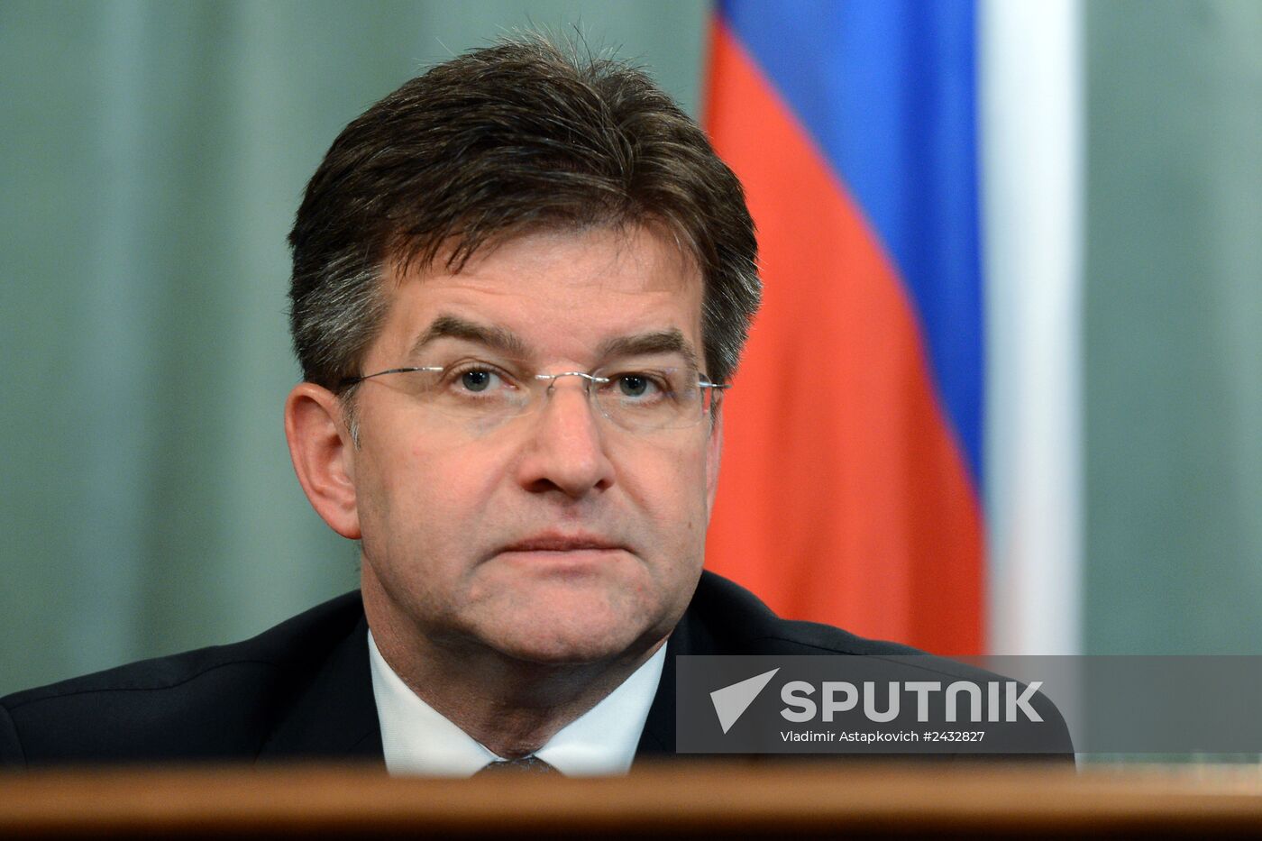 Meeting of Russian and Slovakian Foreign Ministers Sergei Lavrov and Miroslav Lajčák