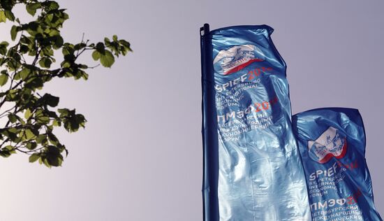 Preparations for opening of St.Petersburg International Economic Forum