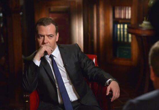Dmitry Medvedev interviewed by Bloomberg TV channel of the United States