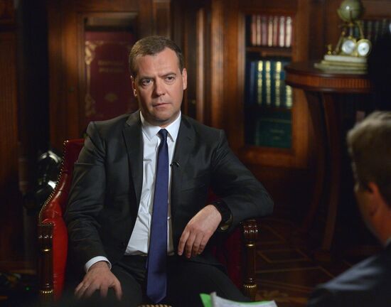 Dmitry Medvedev interviewed by Bloomberg TV channel of the United States