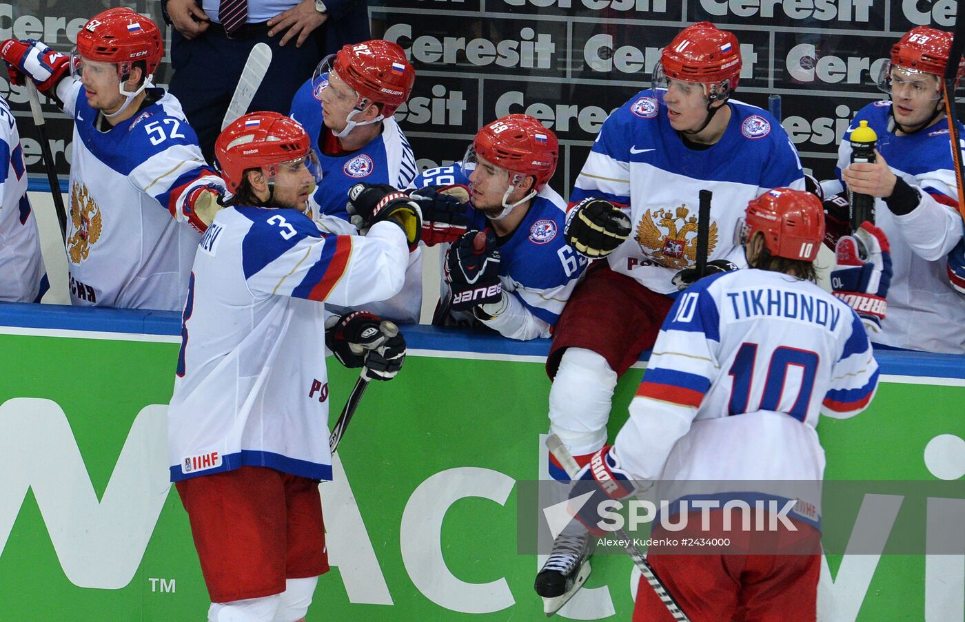 2014 IIHF Ice Hockey World Championship. Russia vs. Belarus