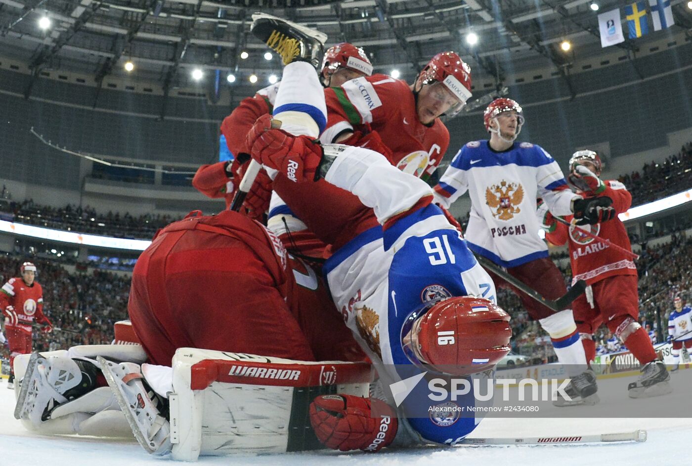 2014 IIHF World Championship. Russia -- Belarus match