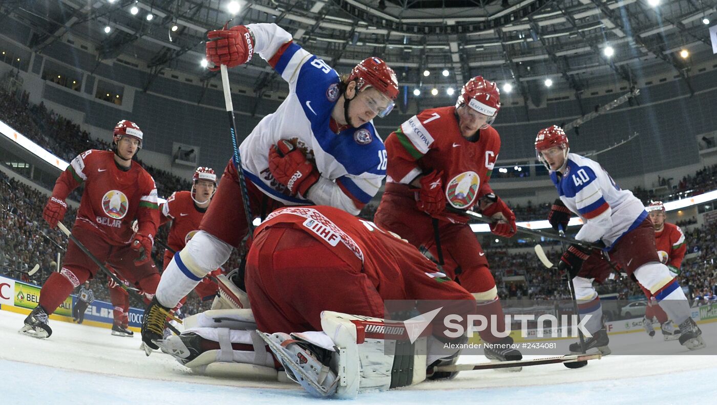 2014 IIHF World Championship. Russia -- Belarus match