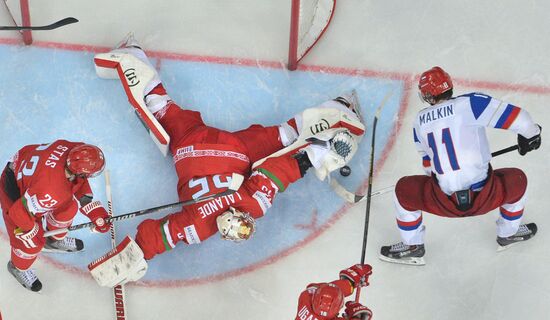 2014 IIHF World Championship. Russia -- Belarus match
