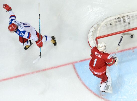 2014 IIHF World Championship. Russia -- Belarus match