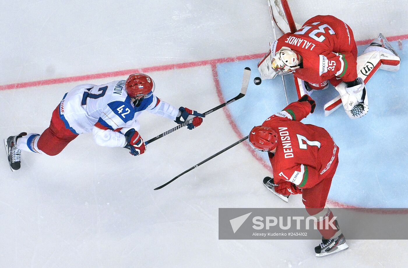 2014 IIHF World Championship. Russia -- Belarus match