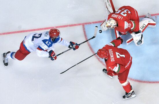 2014 IIHF World Championship. Russia -- Belarus match
