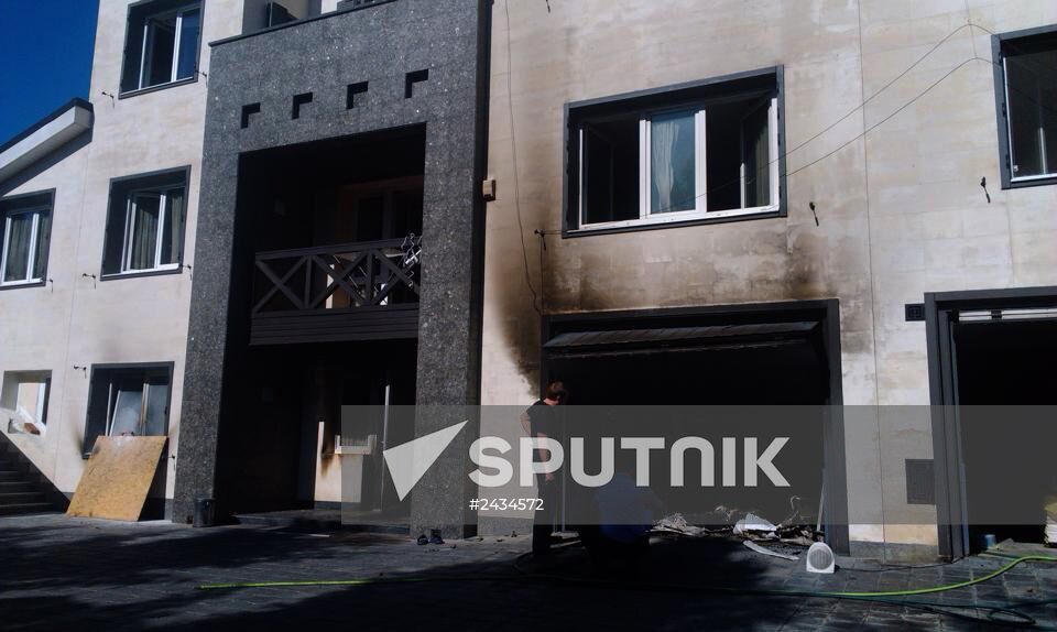 South-East Movement leader Oleg Tsaryov's house burnt in Dnepropetrovsk