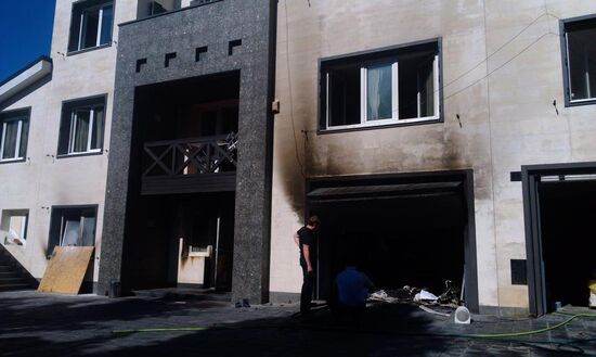 South-East Movement leader Oleg Tsaryov's house burnt in Dnepropetrovsk