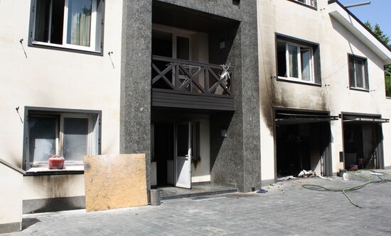South-East Movement leader Oleg Tsaryov's house burnt in Dnepropetrovsk
