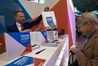 The pavilion of the Federal State Unitary Enterprise Rossiya Segodnya International Information Agency at the 17th St. Petersburg International Economic Forum. Location: Russia, St. Petersburg. Author: Igor Russak/Sputnik. The St. Petersburg International Economic Forum. Day One