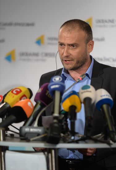 Right Sector leader Dmitry Yarosh holds news conference