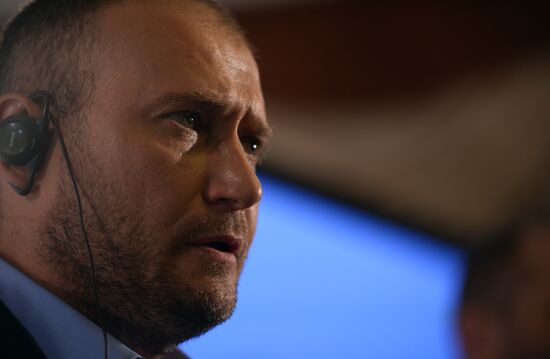 Right Sector leader Dmitry Yarosh holds news conference