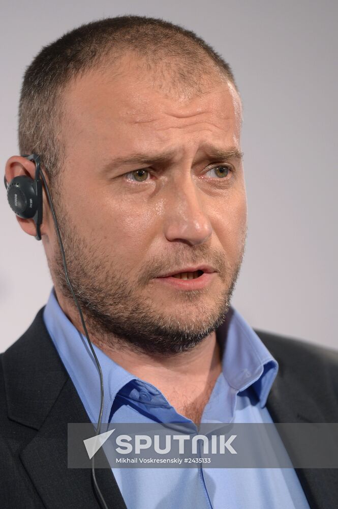 Right Sector leader Dmitry Yarosh holds news conference