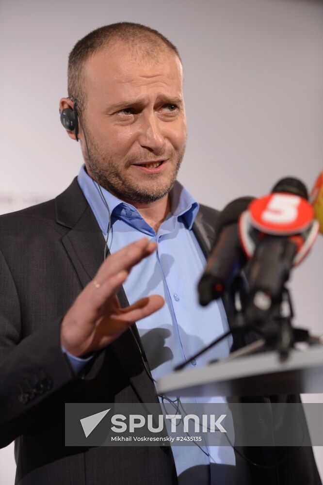 Right Sector leader Dmitry Yarosh holds news conference