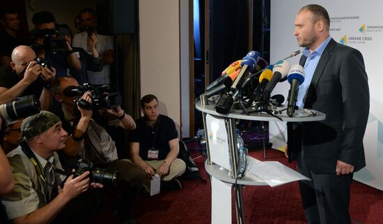 Right Sector leader Dmitry Yarosh at press conference