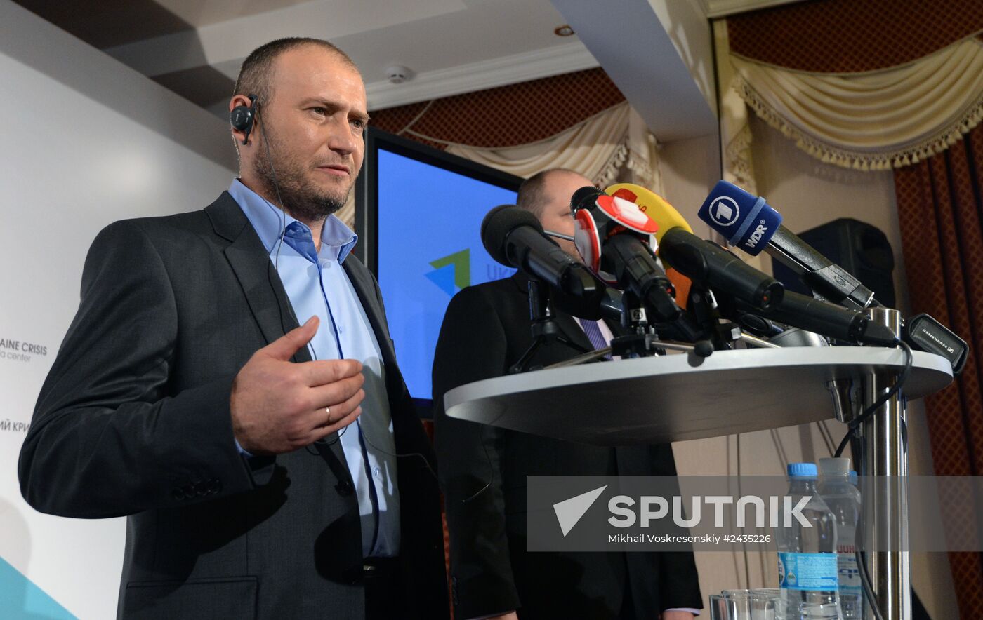 Right Sector leader Dmitry Yarosh at press conference