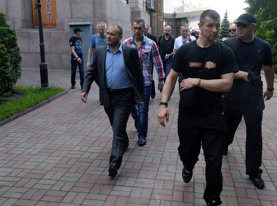 Right Sector leader Dmitry Yarosh at press conference