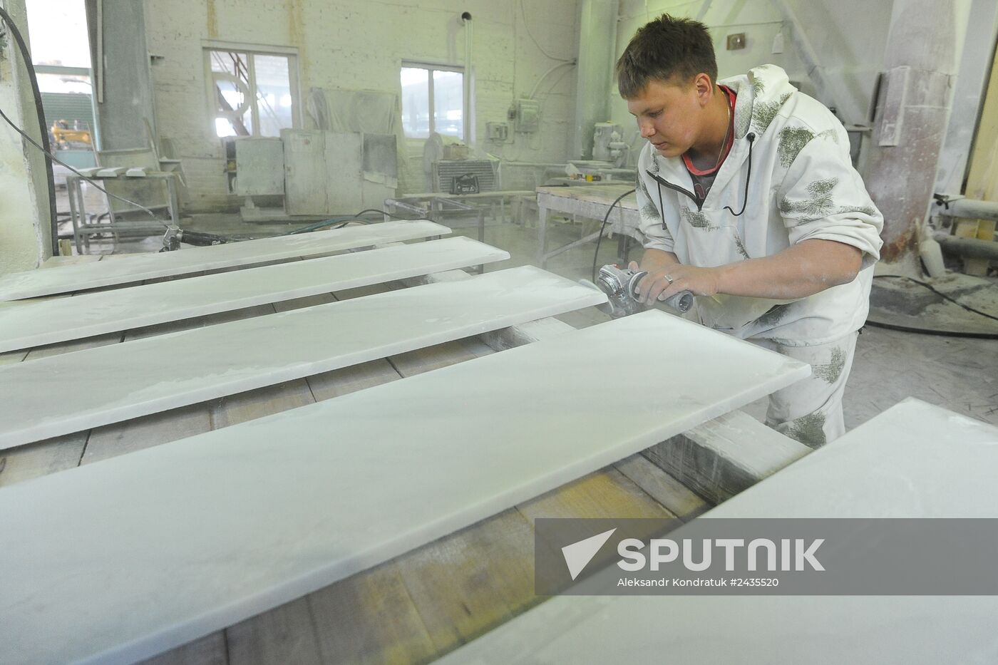 Production and processing of white marble in the Chelyabinsk Region