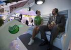 Sberbank pavilion at the St. Petersburg International Economic Forum. Location: Russia, St. Petersburg. Author: Igor Russak/Sputnik. The St. Petersburg International Economic Forum. Day One