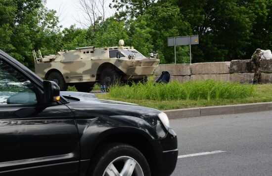 Khutor Shirokiy checkpoint in Donetsk