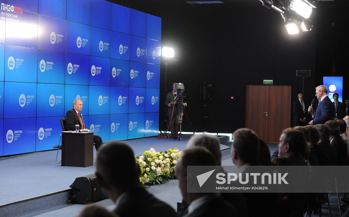 Vladimir Putin attends St. Petersburg International Economic Forum