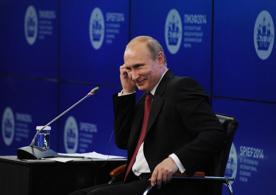 Vladimir Putin attends St. Petersburg International Economic Forum