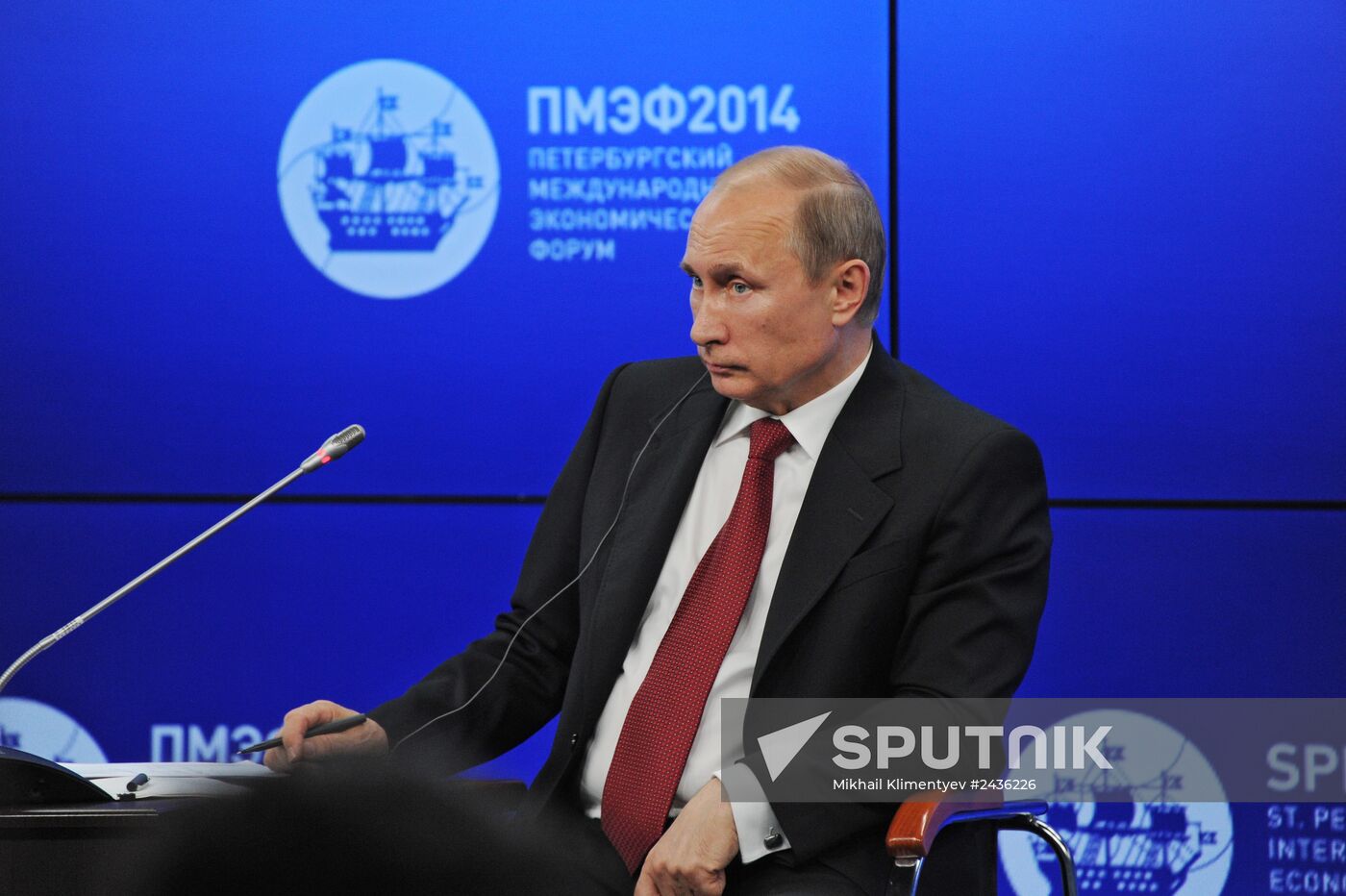 Vladimir Putin attends St. Petersburg International Economic Forum