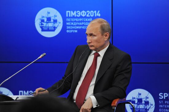 Vladimir Putin attends St. Petersburg International Economic Forum