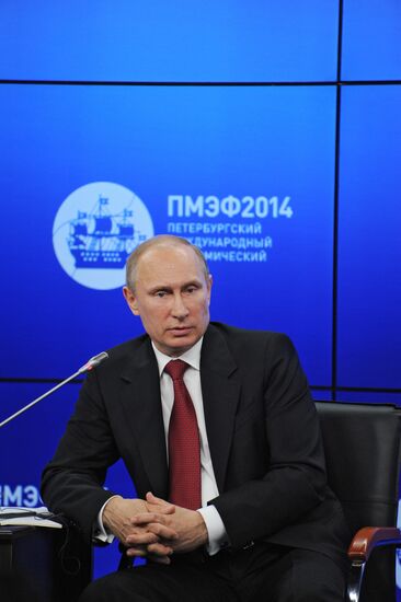 Vladimir Putin attends St. Petersburg International Economic Forum