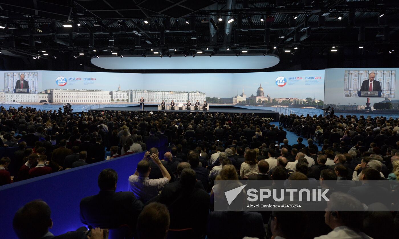 Vladimir Putin attends St. Petersburg International Economic Forum